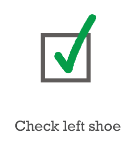Check left shoe