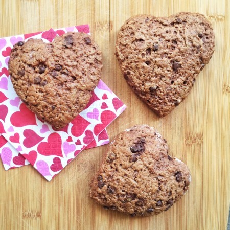 Chocolate Cream Cheese Scone Hearts