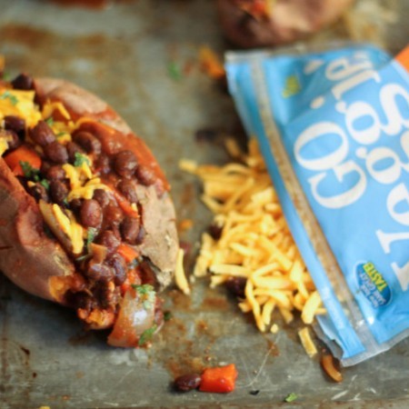 Black Bean Chili-Stuffed Sweet Potatoes