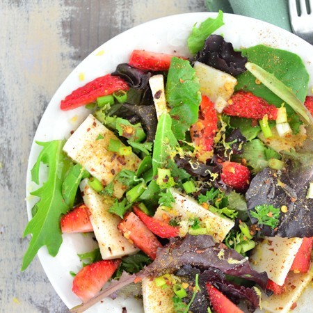 Pumpkin Seed, Mozzarella & Strawberry Salad