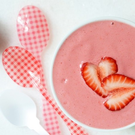 Strawberry and Cream Smoothie Bowl