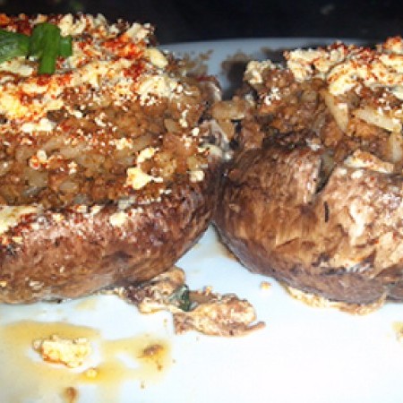 Vegan Stuffed Mushroom Caps