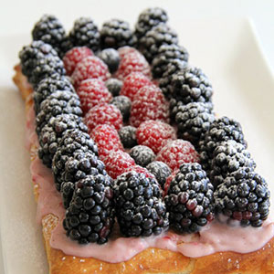 Holiday Breakfast Pizza with Fresh Berries