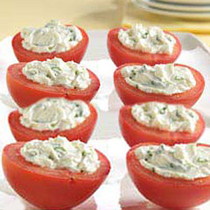 GO Veggie! Dairy Free Chive & Garlic Cream Cheese Alternative Stuffed Cherry Tomatoes