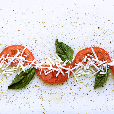 Baked Tomato with Mozzarella Cheese